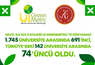 NEVÜ İlk Kez Katıldığı UI greenmetric’te Türkiye’den 142 Üniversite Arasında 74. Sırada Yer Aldı