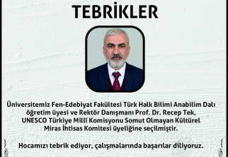 NEVÜ Öğretim Üyesi Prof. Dr. Recep Tek, UNESCO Türkiye Millî Komisyonu Somut Olmayan Kültürel Miras İhtisas Komitesi Üyeliğine Seçildi