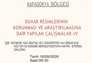 NEVÜ’de Kapadokya Duvar Resimlerinin Korunmasına Yönelik 4. Uluslararası Seminer Düzenlenecek